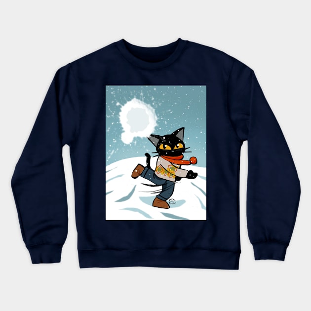 Snowball fight Crewneck Sweatshirt by BATKEI